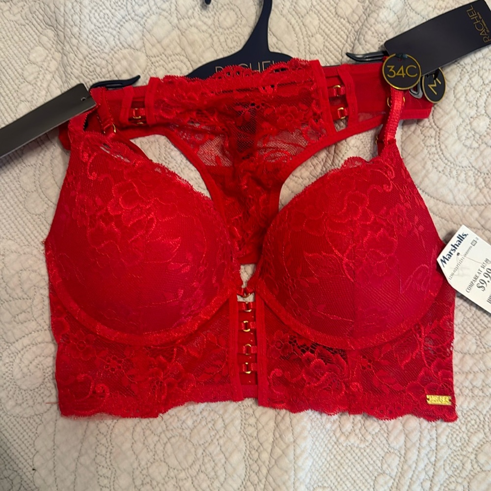 NWT Red Lace Set
